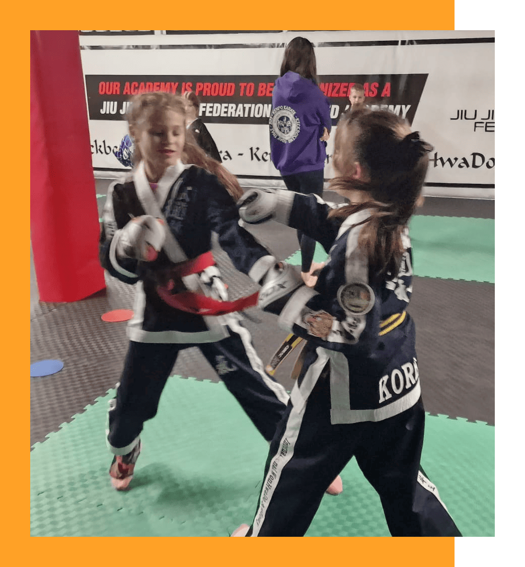 Kids Korean Kickboxing Sparring at Golden Tiger Academy
