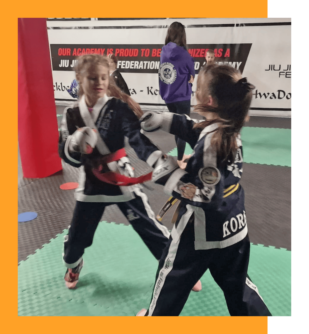 Kids Korean Kickboxing Sparring at Golden Tiger Academy